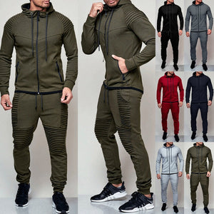Hirigin 2 piezas otoño Running chándal hombres sudadera conjunto deportivo gimnasio ropa hombres deporte traje de entrenamiento ropa deportiva