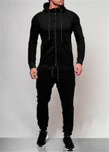 Load image into Gallery viewer, Hirigin 2 piezas otoño Running chándal hombres sudadera conjunto deportivo gimnasio ropa hombres deporte traje de entrenamiento ropa deportiva
