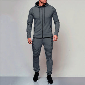 Hirigin 2 piezas otoño Running chándal hombres sudadera conjunto deportivo gimnasio ropa hombres deporte traje de entrenamiento ropa deportiva